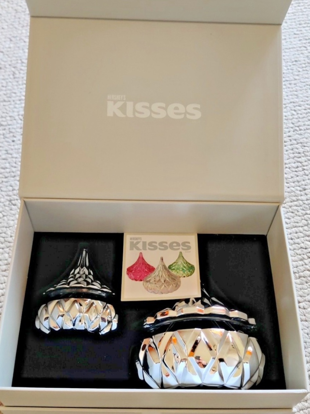 Godinger Crystal Famous Hersheys Kiss Crystal Candy Dish's 2